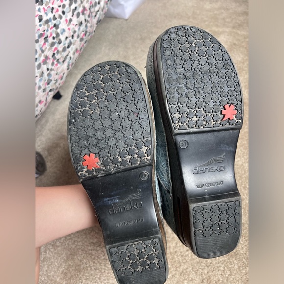 dansko XP clog blue lace chambray pattern size 41 - Picture 8 of 12